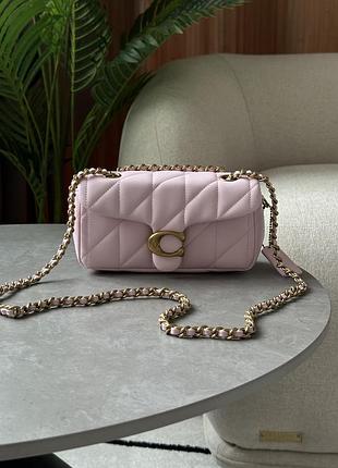 Сумка coach tabby shoulder bag 20 with quilting pink/gold