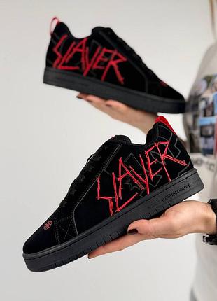 Жіночі кросівки dc x slayer court graffik black red