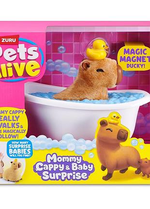 Интерактивный игровой набор pets alive – мама капибара с сюрпризом