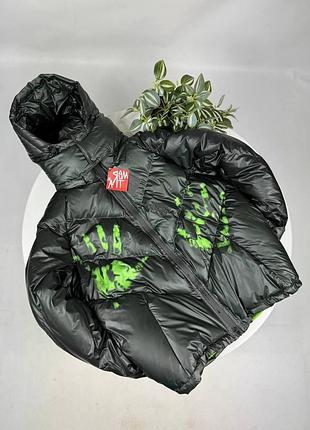 Пуховик mertra / куртка зимняя mertra / черная куртка с принтом / пуховик мужской mertra / куртка мертра