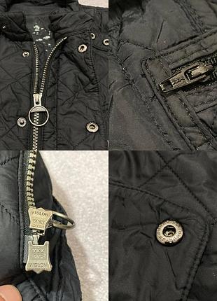 Стьобана куртка barbour international quilted biker jacket чорна оригінал 7