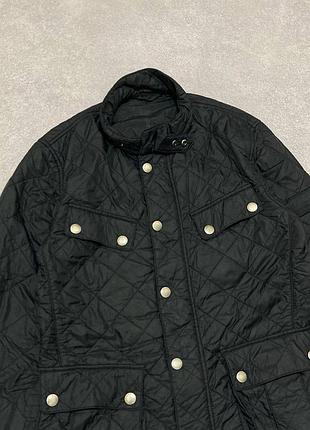 Стьобана куртка barbour international quilted biker jacket чорна оригінал 3