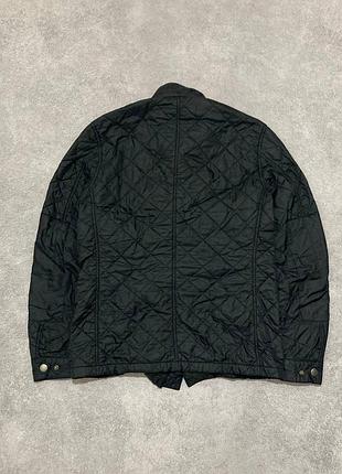 Стьобана куртка barbour international quilted biker jacket чорна оригінал 5