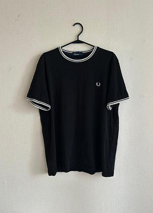 Футболка fred perry twin tipped black casual