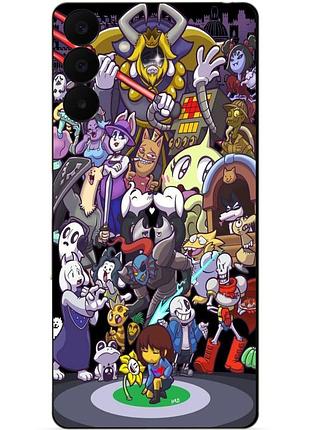 Силиконовый бампер чехол для samsung a27 с рисунком undertale андертейл