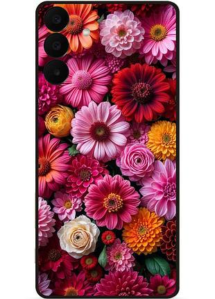 Силіконовий чохол бампер для samsung a27 з малюнком квіти гербери циніі