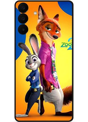 Силиконовый бампер чехол для samsung a27 зверополис джуди