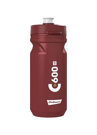 Фляга велосипедная polisport c600 600мл бордовый/белый