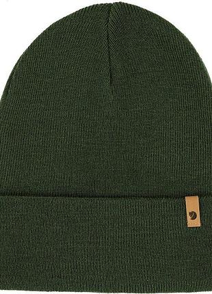 Шапка fjallraven classic knit hat deep forest