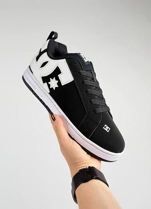 Женские кроссовки dc shoes court graffik black white