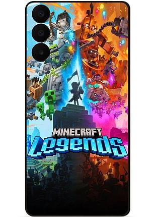 Силиконовый бампер чехол для samsung a27 игра майнкрафт minecraft