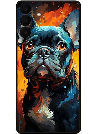 Силіконовий чохол бампер для samsung a27 з малюнком французский бульдог