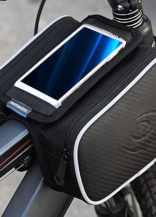 Сумка велосипедная под смартфон roswheel bicycle double frame bag 12813l-a