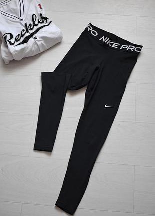 Черные спортивные лосины nike s