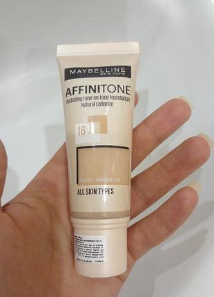 Тональний крем maybelline new york affinitone, відтінок 16 vanilla rose (30 мл)
