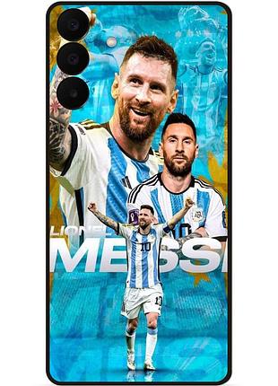 Силиконовый бампер чехол для samsung a27 с рисунком messi месси