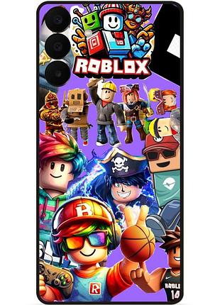 Силиконовый чехол бампер для samsung a27 с рисунком роблокс roblox