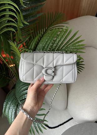 Сумка coach tabby shoulder bag 20 with quilting gray 3