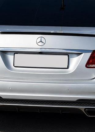 Спойлер lip (sunplex, черный) (130,5см x 5,8см) для mercedes e-сlass w212 2009-2016 гг