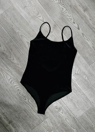Боді zara чорний з відкритою спиною
