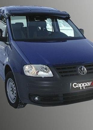 Козырек на лобовое стекло (черный глянец, 5мм) для volkswagen caddy 2015-2020 гг