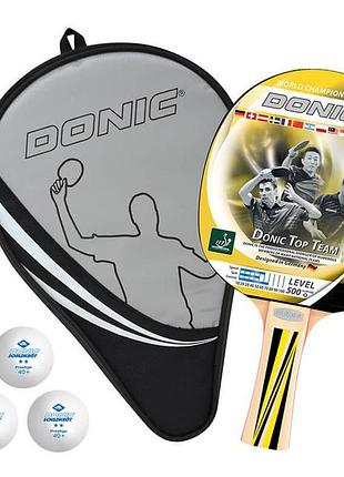 Набор для настольного тенниса donic top team 500 gift set 78845