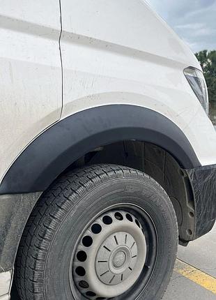 Широкие накладки на арки (4 шт, черные) для volkswagen crafter 2016- гг