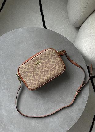 Сумка coach jamie camera bag large beige