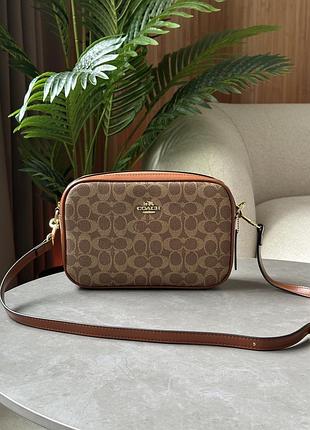 Сумка coach jamie camera bag large beige 2