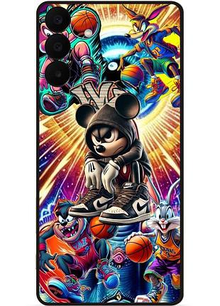 Силиконовый чехол бампер для samsung a27 с рисунком микки маус disney