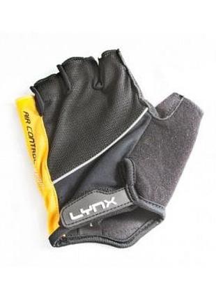 Перчатки велосипедные lynx pro black/yellow