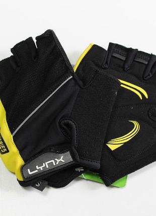 Перчатки велосипедные lynx pro black/yellow 2