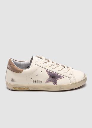 Жіночі кросівки повсякденні golden goose super-star ice white orchid pink