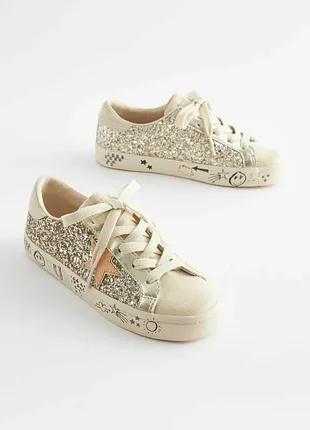 Кеди next star lace-up trainers - baskets basses - gold