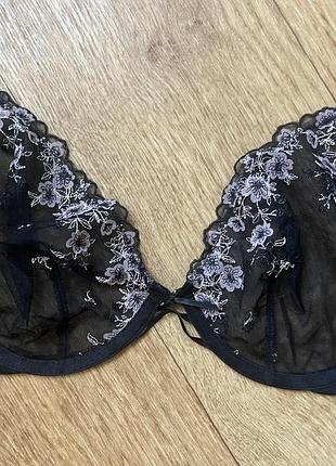 Бюстгальтер hunkemoller черный ажурный