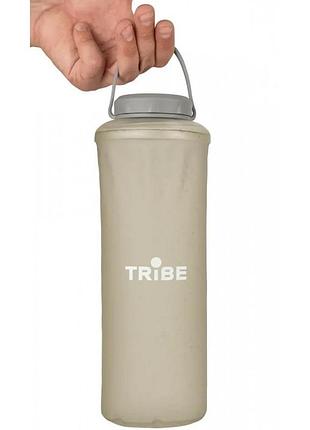 Бутылка мягкая tribe soft bottle 1,5л tpu t-fe-0024 grey