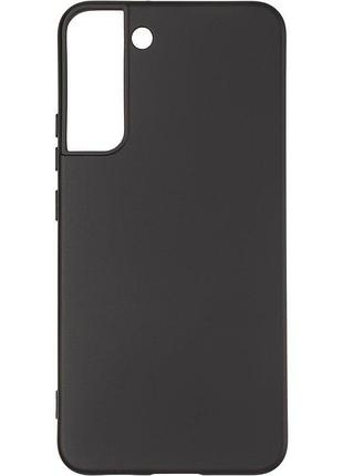 Чехол silicone case для samsung galaxy s22 plus бампер с микрофиброй черный