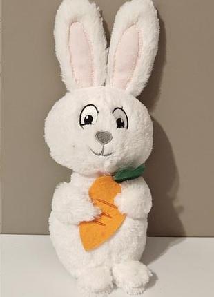 Poundland bunny rabbit holding carrot soft toy  6” easter