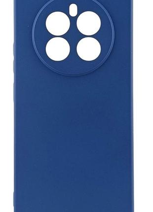 Чехол silicone case для realme 12 4g (rmx3871) бампер с микрофиброй синий