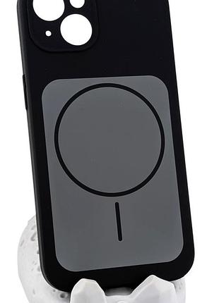 Чехол magnetic vision для apple iphone 13 бампер с микрофиброй черный