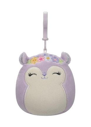 Мягкая игрушка на клипсе squishmallows - белка сидни (9 cm)