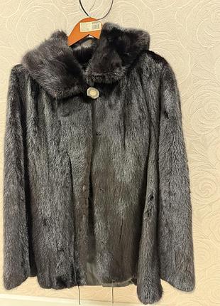Натуральна норкова шуба автоледі бренду abel furs на м-л