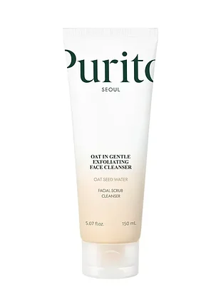 Purito seoul oat in gentle exfoliating face cleanser маска-пінка для умивання з часточками вівса 150 мл