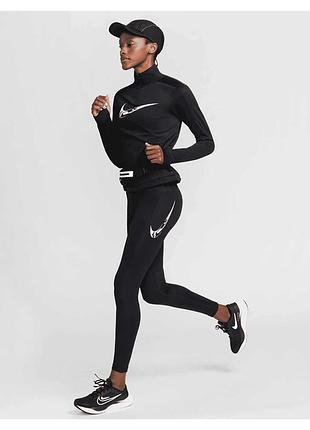 Легенсы лосины тайсы nike fast black fv6682-010