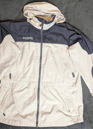 Жіноча куртка columbia l packable, беж + синя, б/у