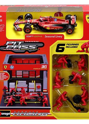 Ігровий набір - pit pass ferrari sf-24 (1:43)
