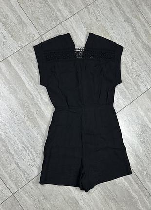 Sandro paris womens geometric textured snapped buttoned romper black size eur 36 комбенізон 3