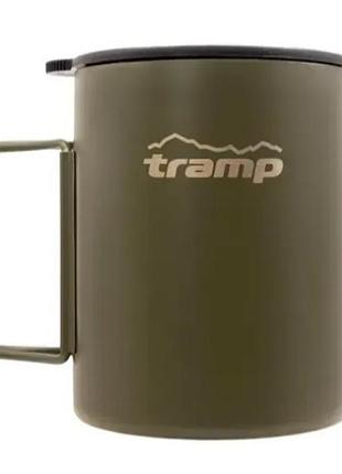 Термокружка со складными ручками и поилкой tramp uтrc-142 500 мл olive