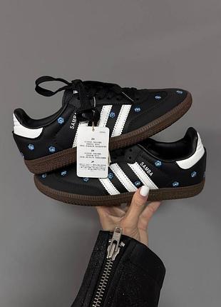 Кроссовки adidas samba floral black premium
