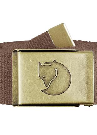 Ремінь fjallraven canvas brass belt 4 см dark olive